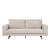 Miliboo Designer-Sofa mit 3 Sitzen aus Beige Chenille-Stoff und schwarzem Metall LENNON