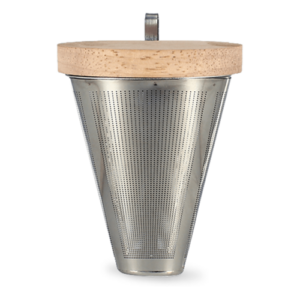 Edelstahl-Teesieb Sven – OGO, holzfilterhalter, praktisch, modern – Kusmi Tea