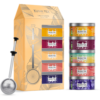 Geschenkset Aufgüsse Bio mit Teesieb – 5 Miniaturen, aufgüsse, lose Ware, teesieb am Stab – Kusmi Tea