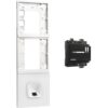 ekey xLine Fingerprintset Unterputzmontage, Loxone Montagerahmen 3-fach Silber