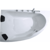 Raumsparbadewanne 180×130 Links cm, freistehend / Einbau, für 2 Personen, glasfaser Sanitäracryl, Caribia DELTA XL Badewanne, Made in Germany