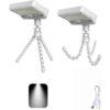 INF Weiße Octopus Solarleuchte: Bewegungssensor Outdoor Clip Lampe mit Dual-Ladefunktion