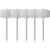 INF Edelstahl-Pflanzenschilder 5er-Pack 20x4cm – rost- und wetterbeständige Metall-Pflanzenmarker für Sukkulenten, Kräuter,