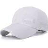INF Schnelltrocknende atmungsaktive Baseball-Sonnenkappe – Leichtes Polyester mit Belüftung für Outdoor-Sport und Freizeit Weiß