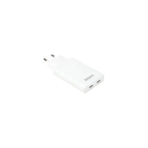 Deltaco 67W 2x USB-C Wandladegerät – Slim White