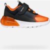 GEOX Schuhe Activart Illuminus Junge Schwarz/orange 32 Schwarz/orange