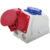 REV CEE Wandsteckdose, 400 VAC u. 230 VAC, 16 A, 5-polig, 3P + N + PE, IP44, mehrfarbig