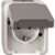 Schneider Electric Merten MEG2301-8029 Schuko Steckdose Klappdeckel,Schutzkontaktsteckdose Aufputz 1-fach Feuchtraum, IP44,Lichtgrau, Aquastar