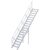 Euroline 510 Treppe 45° 1000mm Stufenbreite 18 Stufen Alu gerieft