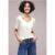 Street One Basic T-Shirt mit Herzausschnitt female Weiß