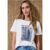 Street One T-Shirt mit Rundhals und Fotoprint female Weiß