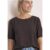 Street One T-Shirt mit Rundhals und Strukturmix female Braun