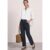 Street One Mid Waist Straight Leg Cordhose mit Knöpfen female Blau