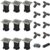 HOFTRONIC 9er Set Ramsay LED Bodeneinbaustrahler außen – Eckig – Edelstahl – GU10 Fassung – IP67 wasserdicht – Bodenstrahler – Einfahrt – Excl. Leuchtmittel – Inklusive Installationsmaterial (Kabel & Verbinder)