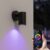 HOFTRONIC SMART Mason – Smart LED Wandleuchte – IP44 wasserdicht – 5,5 Watt 345 Lumen – Wifi + Bluetooth – RGBWW – GU10 – Google Home, Amazon Alexa und Siri – Dimmbar – Downlight – Schwarz