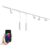 HOFTRONIC Taros LED Schienensysteme-Paket Weiß – Recht – 2x 1 m Schiene – 4 Schienenstrahler – 2 Pendelleuchte – Inkl. RGBWW GU10 – IP20 – modular – 230 V
