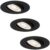 HOFTRONIC 3er Set Miro LED Einbaustrahler – Extra Flach 58mm – GU10 LED-Modul – 6000K tageslichtweiß – Dimmbar – Rund – Schwenkbar – Innen – Schwarz