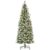 HOMCOM Weihnachtsbaum 1,8 m Christbaum mit 34 roten Beeren & Tannenzapfen, LED-Lichter Kunsttanne 618 Zweige PVC Stahl Grün-Weiß Ø65 x 180 cm   Aosom.de