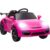 AIYAPLAY Elektrisches Kinder-Polizeiauto, 12 V Batterieauto, mit 2,4 G Fernbedienung, Doppelmotor, Sirene, Kabellose Musik, Hupe, Stützräder und LED-Scheinwerfer, Rosa   Aosom