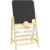 AIYAPLAY Abwischbare Kindertafel doppelseitig, Holztafel mit Staffelei, abnehmbare Uhr, integrierter Abakus, Schwamm, ab 2 Jahren, Holzfarben   Aosom