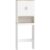 HOMCOM Badregal über dem WC, Badezimmerschrank-Organizer 3-stufig mit offenem Ablagefach, 2 Türen und verstellbarem Einlegeboden, 64x20x170,5 cm, Weiß   Aosom