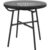 Outsunny Rattan Beistelltisch Bistrotisch Kaffeetisch rund mit Glastischplatte 50x50x50cm für Terrasse Balkon Schwarz   Aosom.de