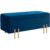 HOMCOM Sitzbank, Polsterbank mit Stauraum, Truhenbank, Stoff, Metall, Gummiholz, Schaumstoff, Dunkelblau, 100 x 40 x 42 cm   Aosom