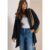 Cecil / Strukturmix Teddy-Mantel mit Kapuze – dark navy blue / Blau / 100% Polyester / S XS XL L XXL M