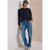 Cecil / Sweatshirt mit Artwork am Ärmel – urban dark blue / Blau / 65% Baumwolle/35% Polyester / M L XXL 3XL XS S XL