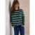 Cecil / Pullover mit Boat Neck und Streifen – dark fir green melange / Grün / 33% Polyester/31% Polyacrylic/24% Baumwolle/12% Nylon / S L XXL M