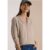 Cecil / Langarm Tunika mit Split Neck und Tape – creamy mocha melange / Braun / 100% Viskose / S M XS XXL L XL
