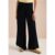 Cecil / Wide Leg Hose mit Crepe Struktur – Black / Schwarz / 100% Viskose / XL L M XXL