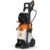 STIHL RE 110 PLUS Elektro-Hochdruckreiniger, 150 bar, Induktionsmotor, Alu-Hochdruckpumpe, Rotordüse + einstellbare Flachstrahldüse