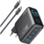 Anker Ladegerät (140W, 4-Port, PD 3.1) mit USB-C Kabel Silber