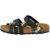 Pantolette LICO „Pantolette Bioline Flora“, Damen, Gr. 38, schwarz, Synthetik, Schuhe Pantolette