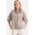 seidensticker Oversized Hemdbluse mit 3/4 Arm aus Baumwoll Stretch Braun 44