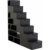ABC MEUBLES Treppenregal 175 cm – Schwarz