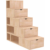 ABC MEUBLES Treppenregal 125 cm – Roh (ohne Lack)