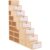 ABC MEUBLES Treppenregal 200 cm – Naturlack/Weiß