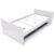 ABC MEUBLES Bett 90×190 1 Platz Holz Buche Solo – Weiß