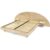 ABC MEUBLES 2 Sitzer Holzbett 140×190 mit Kopfteil und Nachttischen ARC – Roh (ohne Lack)