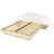 ABC MEUBLES 2 Sitzer Holzbett mit Kopfteil und Nachttischen ARC – 160×200 – Naturlack/Weiß