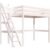 ABC MEUBLES Hochbett holz Sylvia 120×200 mit Müllertreppe – Weiß