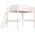 ABC MEUBLES Hochbett aus holz Sylvia 160×200 schräger Leiter – Weiß