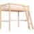 ABC MEUBLES Hochbett holz mit Leiter Sylvia – 120×200 schräge Leiter – Naturlack/Weiß