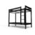ABC MEUBLES Etagenbett 2 Plätze 90×200 rechts Skala Holz ABC – Schwarz