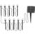 viva domo LED-Solar-Stecker „Spotlight“, 10 Stück schwarz