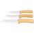 genialo Keramik-Messer-Set, 3-teilig braun   weiss
