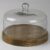 Pflanzen-Kölle Holzplatte mit Glashaube, ca. 22×33,5×21 cm