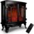 monzana® Elektrischer Doppeltür-Kamin Schwarz 2000W
